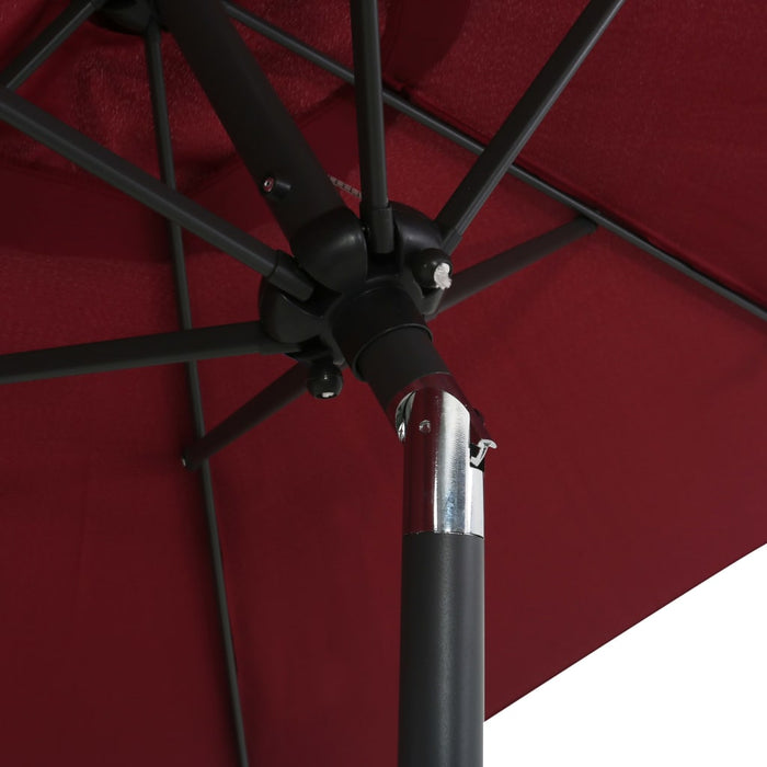 VXL Burgundy Aluminum Umbrella 200X211 Cm
