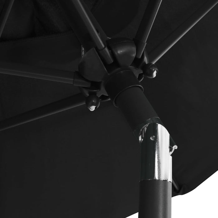 VXL Black Aluminum Umbrella 200X211 Cm