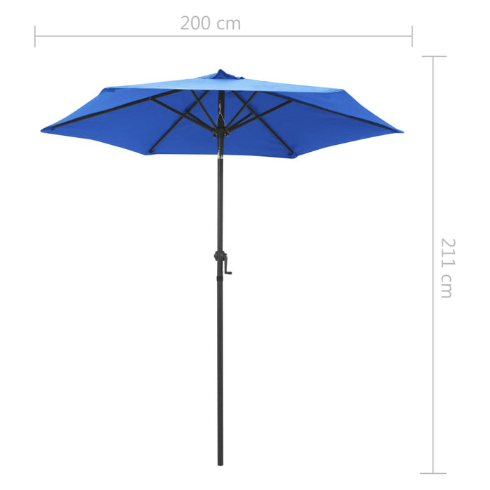 VXL Blue Aluminum Umbrella 200X211 Cm