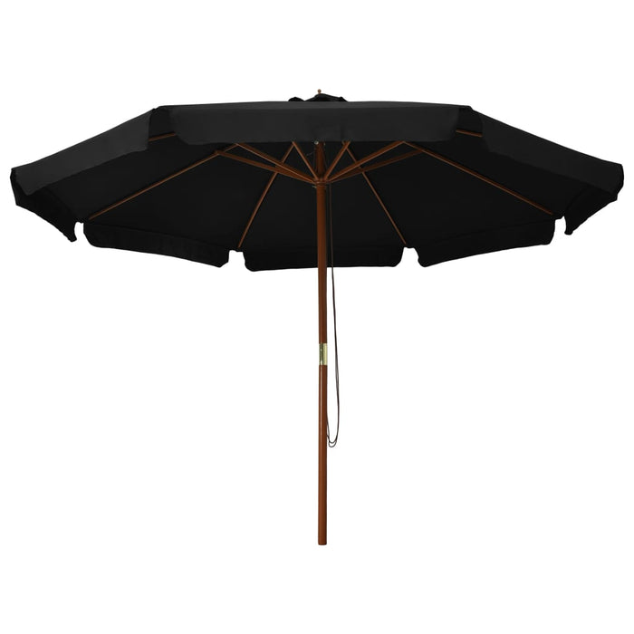 VXL Garden Umbrella with Black Wooden Pole 330 Cm