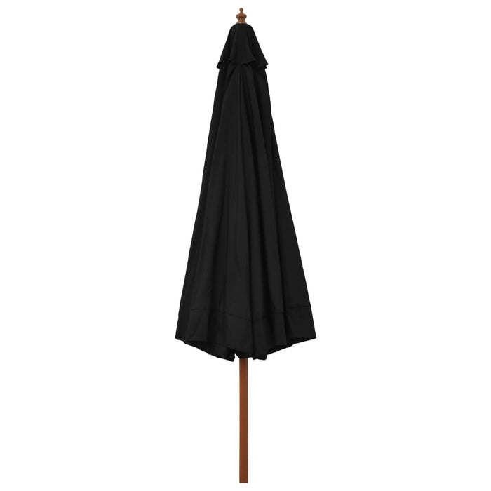 VXL Garden Umbrella with Black Wooden Pole 330 Cm