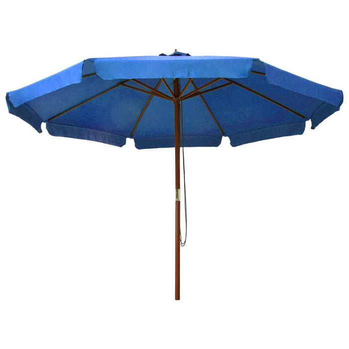 VXL Garden Umbrella with Wooden Pole Light Blue 330 Cm