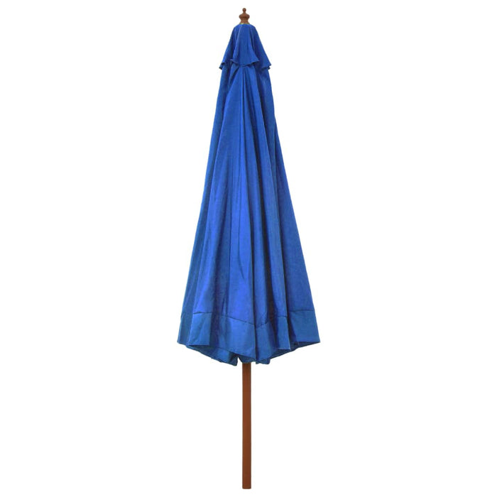 VXL Garden Umbrella with Wooden Pole Light Blue 330 Cm