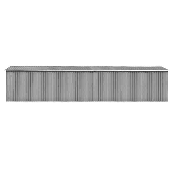 VXL Garden Shed Galvanized Steel Gray 257X990X181 Cm