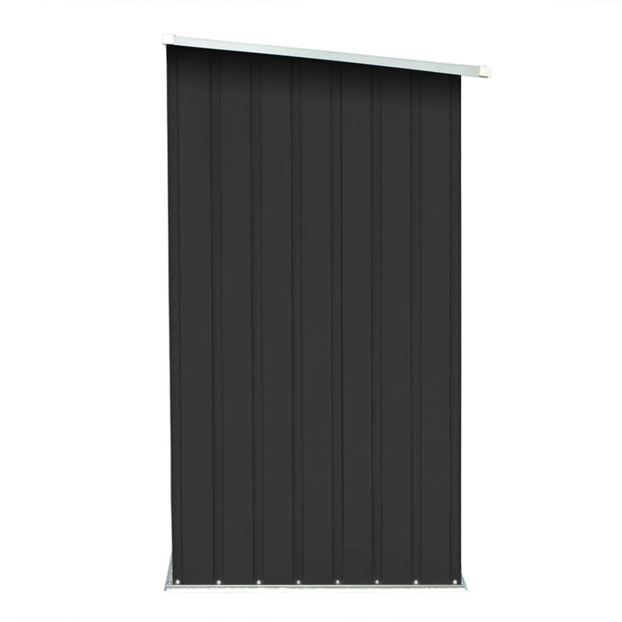 VXL Firewood Shed Galvanized Steel Anthracite Gray 163X83X154 Cm