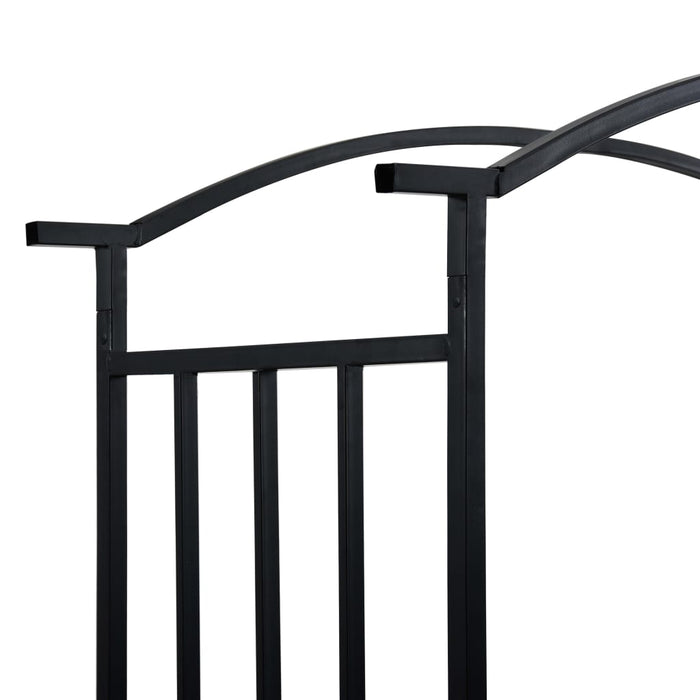 VXL Garden Arch with Black Iron Bench 128X50X207 Cm