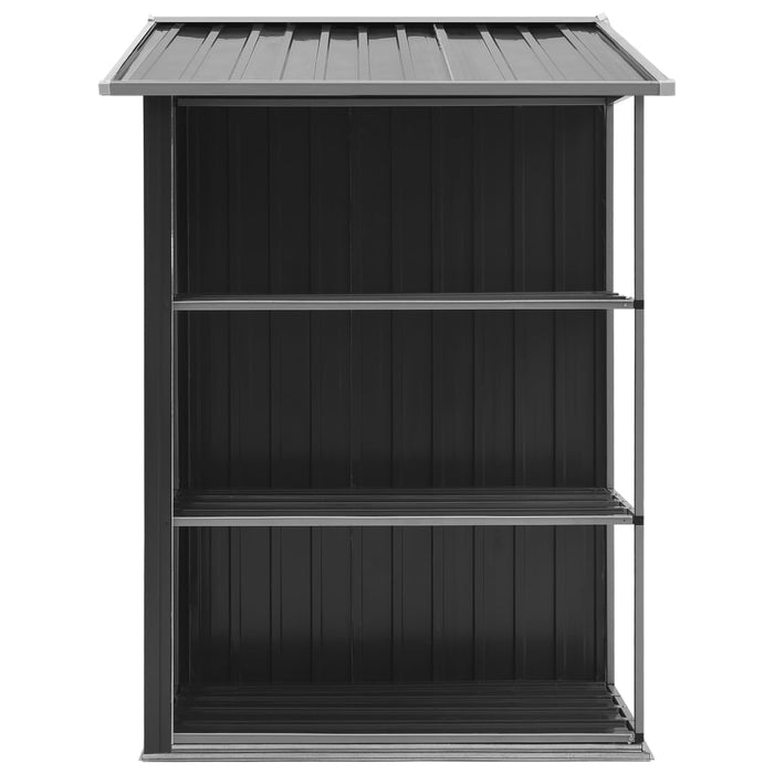 VXL Garden Shed and Anthracite Iron Shelving 205X130X183 Cm