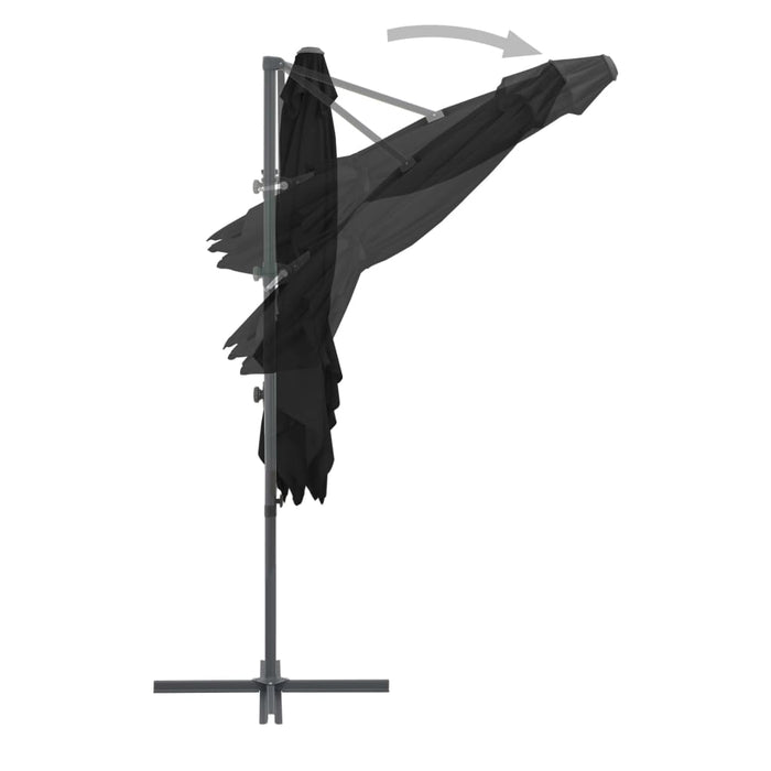 VXL Cantilever Umbrella With Black Steel Pole 250X250 Cm