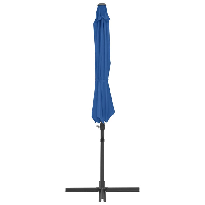 VXL Sombrilla Voladiza Con Poste De Acero Azul Celeste 300 Cm
