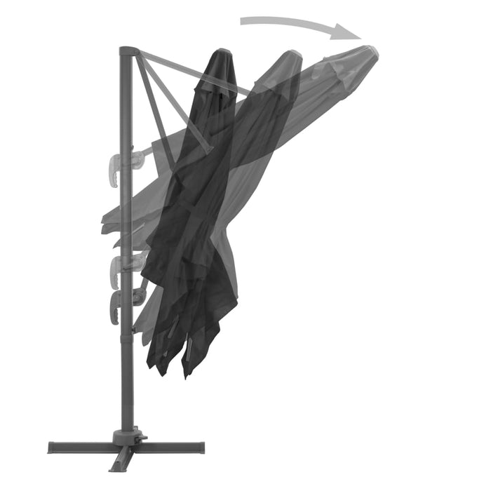 VXL Cantilever Umbrella With Black Aluminum Pole 3X3 M