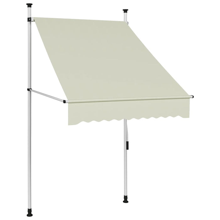 VXL Manually Operated Retractable Awning Cream Color 100 Cm