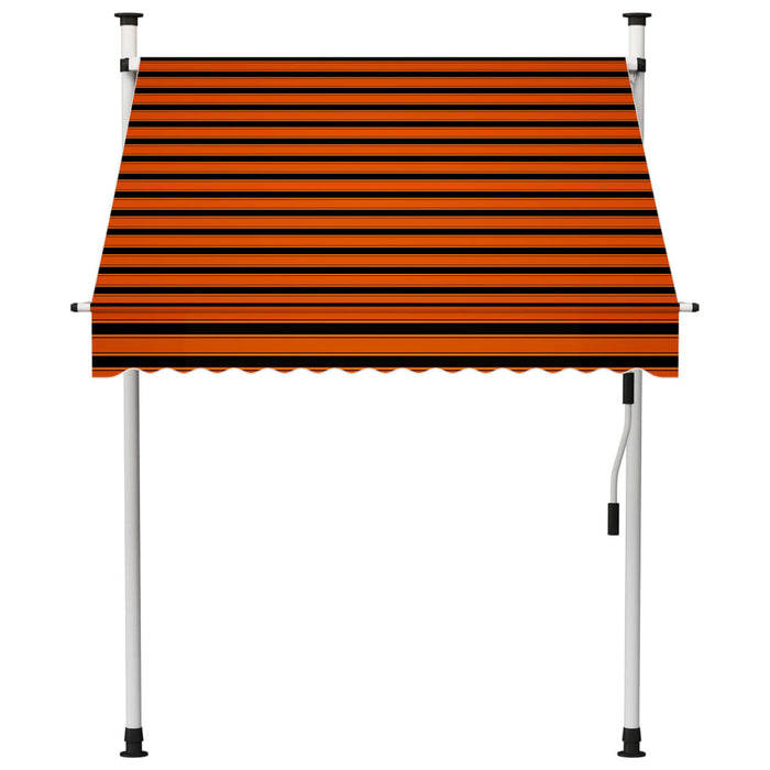 VXL Manual Retractable Awning Orange and Brown 150 Cm