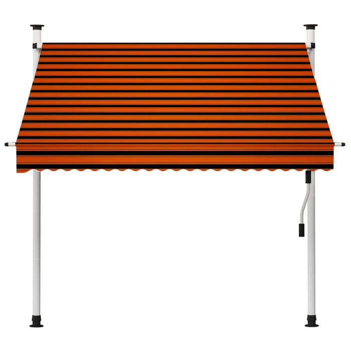 VXL Manual Retractable Awning Orange and Brown 200 Cm