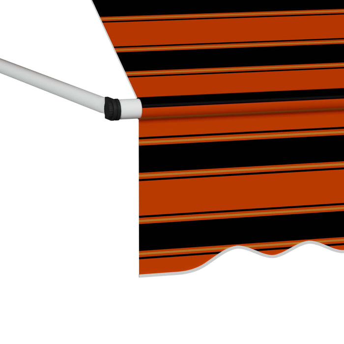 VXL Manual Retractable Awning Orange and Brown 200 Cm