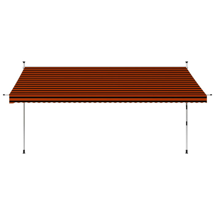 VXL Manual Retractable Awning Orange and Brown 400 Cm