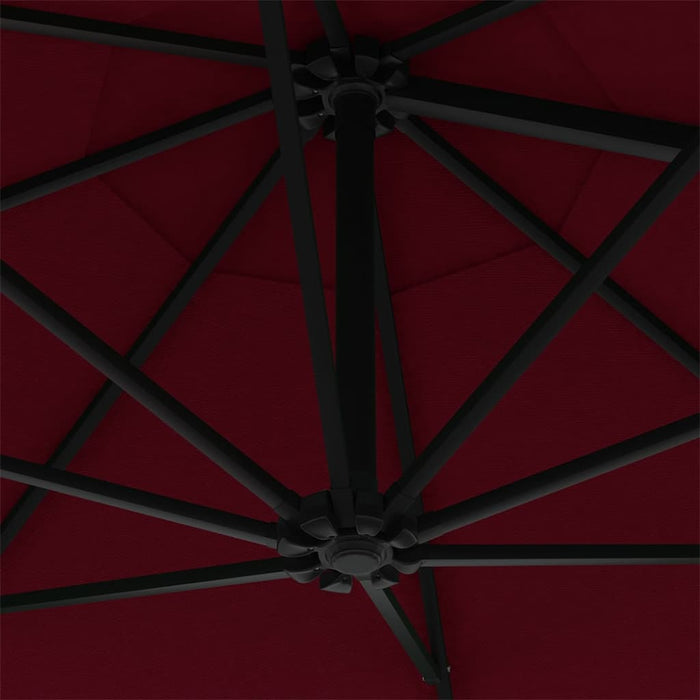 VXL Wall Umbrella With Metal Bar 300 Cm Bordeaux