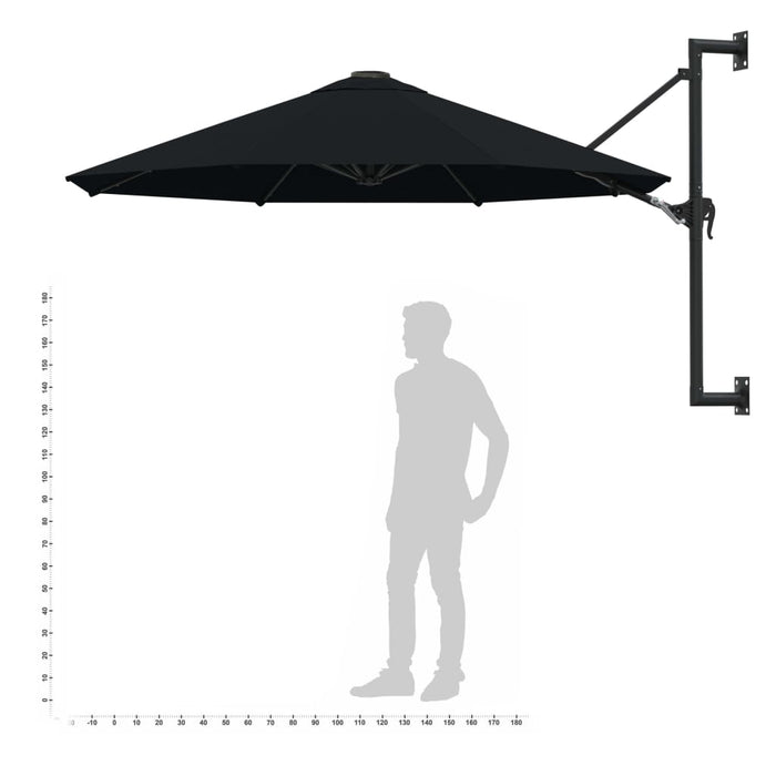 VXL Wall Umbrella with Black Metal Pole 300 Cm