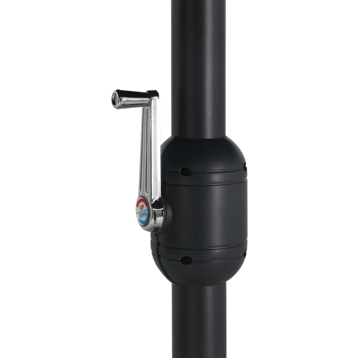 VXL Garden Umbrella with Black Aluminum Pole 460X270 Cm