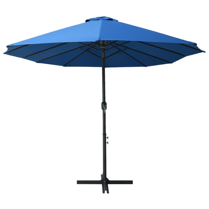 VXL Garden Umbrella with Aluminum Pole Blue 460X270 Cm
