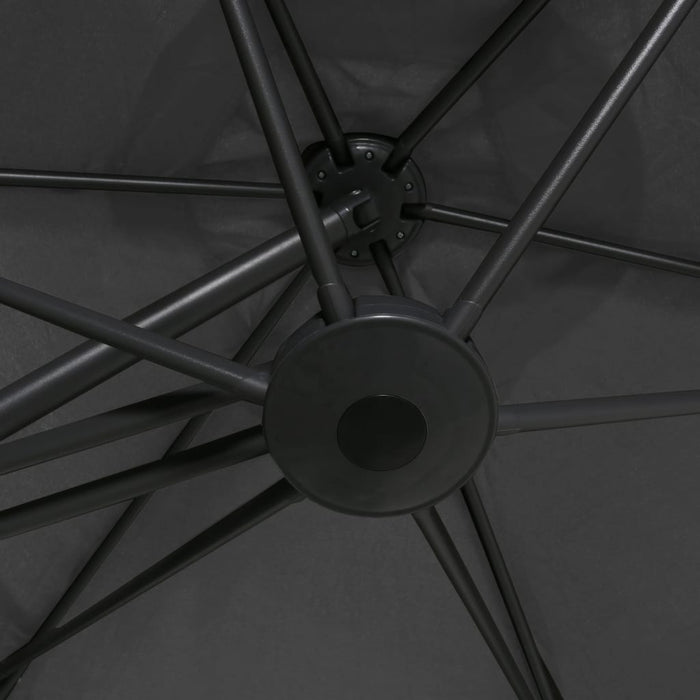 VXL Garden Umbrella with Steel Pole Anthracite Gray 300X250 Cm