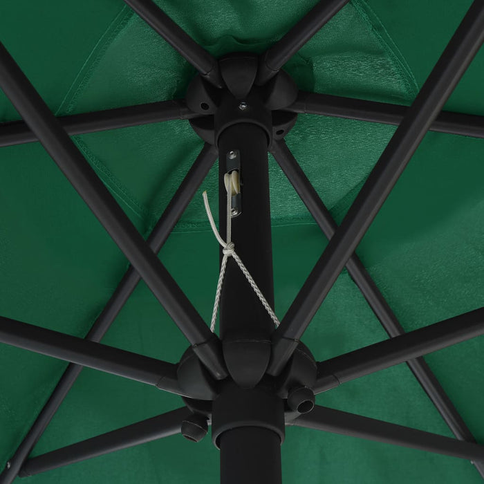 VXL Garden Umbrella with Green Aluminum Pole 270X246 Cm