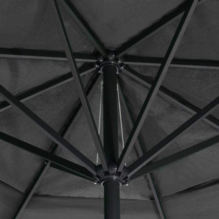 VXL Garden Umbrella with Anthracite Gray Aluminum Pole 600 Cm