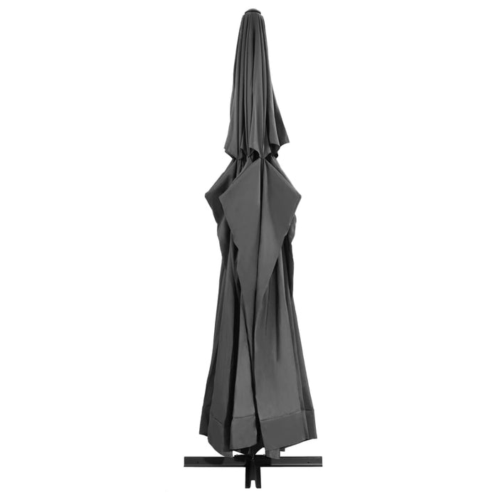 VXL Garden Umbrella with Anthracite Gray Aluminum Pole 600 Cm