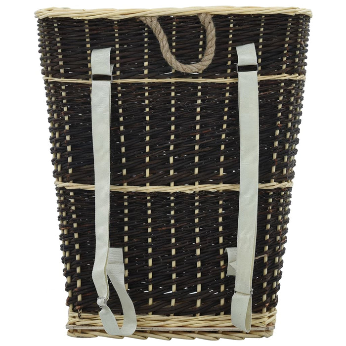 VXL Basket For Leña With Straps Natural Sauce Transport 57X51X69Cm