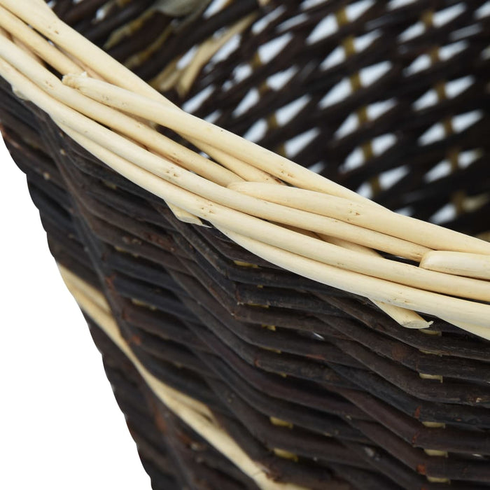 VXL Basket For Leña With Straps Natural Sauce Transport 57X51X69Cm