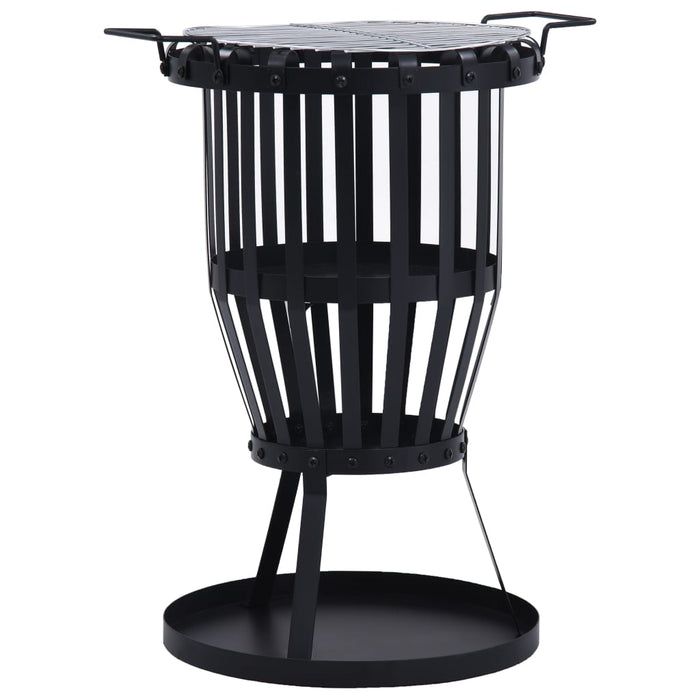 VXL Garden Brazier with BBQ Grill Stainless Steel 47.5 Cm