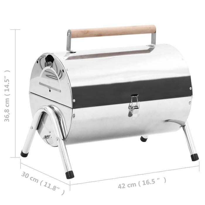 VXL Tabletop Charcoal Barbecue Stainless Steel Double Grill