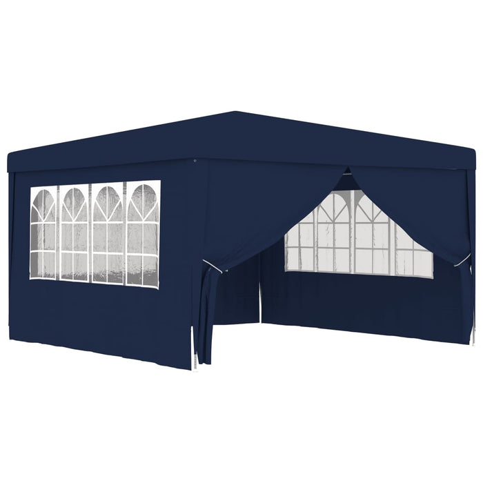 VXL Professional Party Tent With Blue Walls 90 G/M² 4X4 M