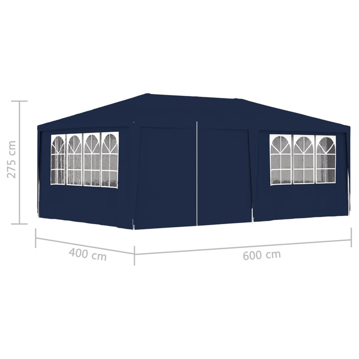 VXL Professional Party Tent With Blue Walls 90 G/M² 4X6 M