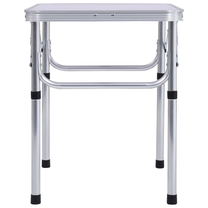 VXL White aluminum folding camping table 60x45 cm