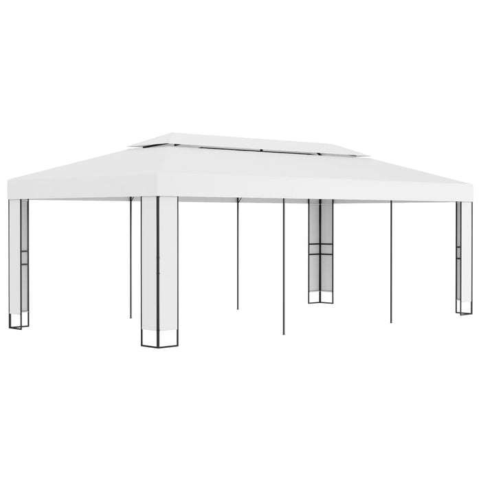 VXL Gazebo With Double Roof White 3X6 M