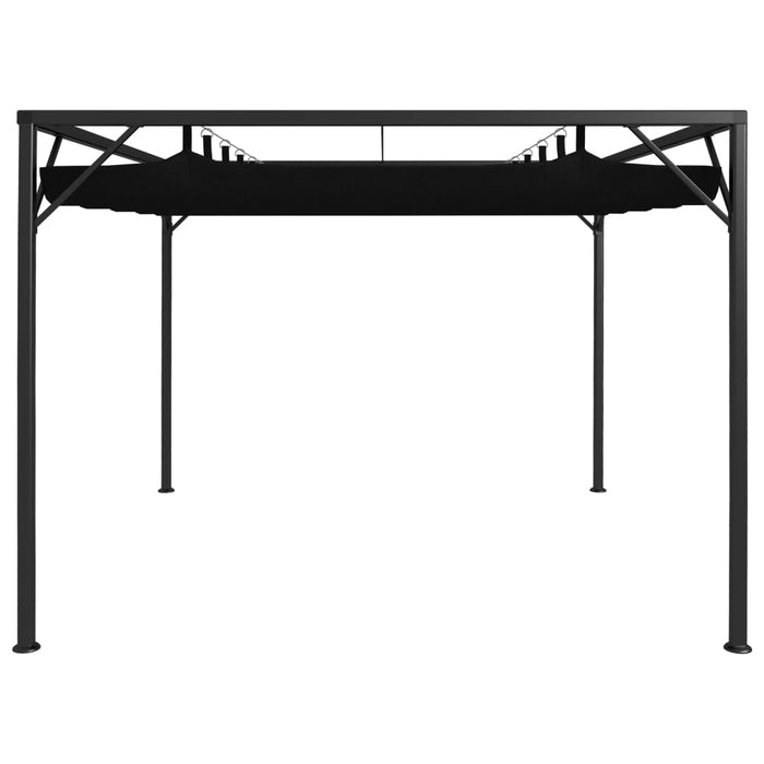 VXL Garden Gazebo With Retractable Roof Anthracite Gray 3X3 M