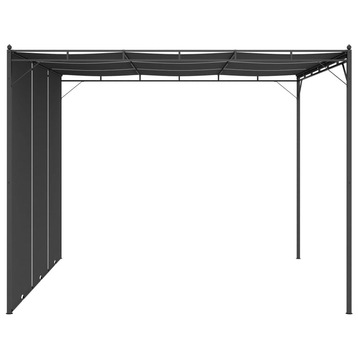 VXL Garden Gazebo With Side Curtain Anthracite Gray 3X3X2.25 M