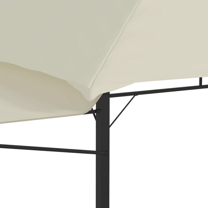 VXL Gazebo With Extendable Double Roof Cream 3X3X2.75M 180G/M²