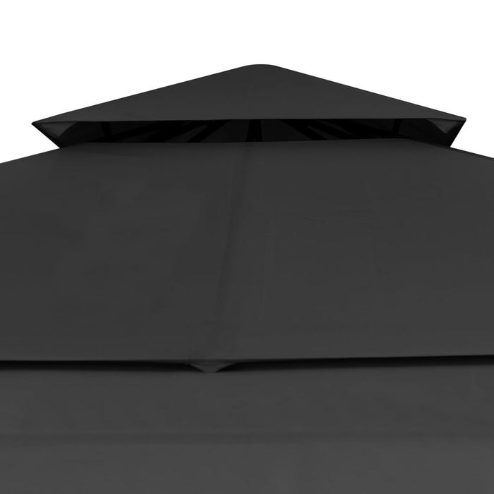 VXL Gazebo With Extendable Double Roof Anthracite 3X3X2.75M 180G/M²
