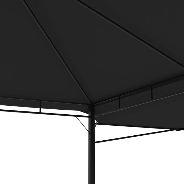 VXL Gazebo With Extendable Double Roof Anthracite 3X3X2.75M 180G/M²