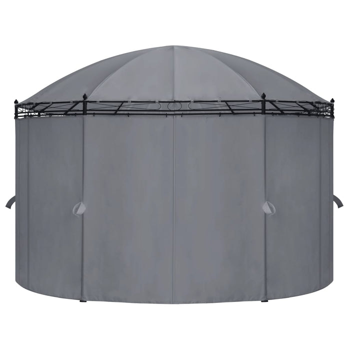 VXL Gazebo With Anthracite Gray Curtains 520X349X255 Cm