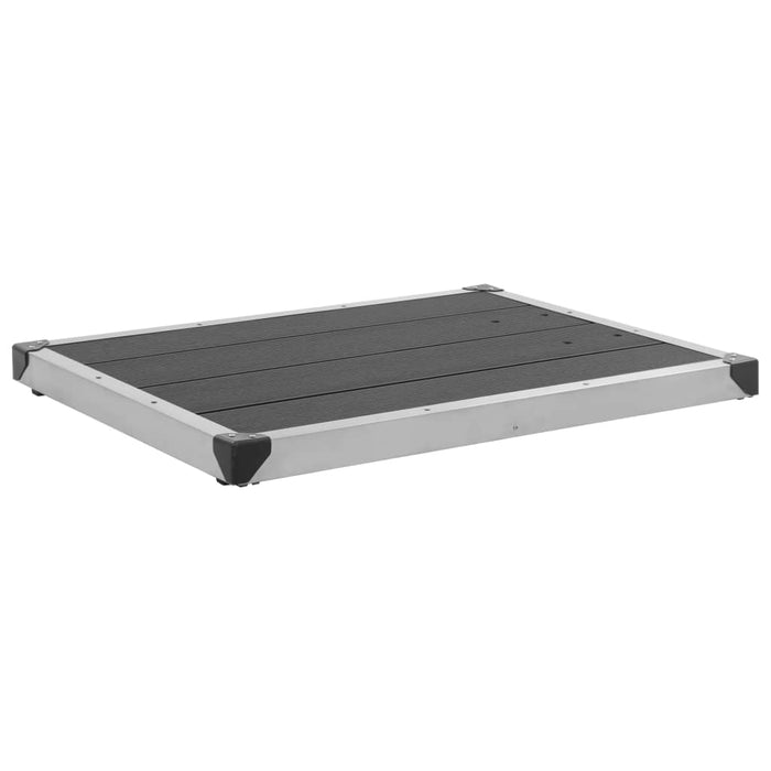 VXL Garden Shower Tray Wpc Stainless Steel Gray 80X62 Cm