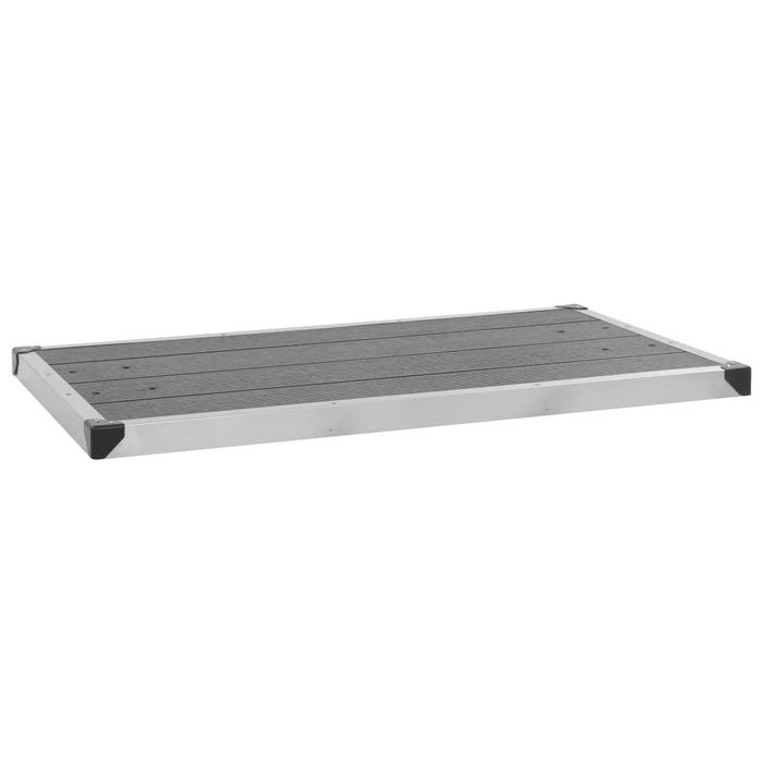 VXL Garden Shower Tray Wpc Stainless Steel Gray 110X62 Cm