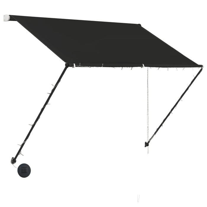 VXL Retractable Awning With Led Anthracite Gray 200X150 Cm