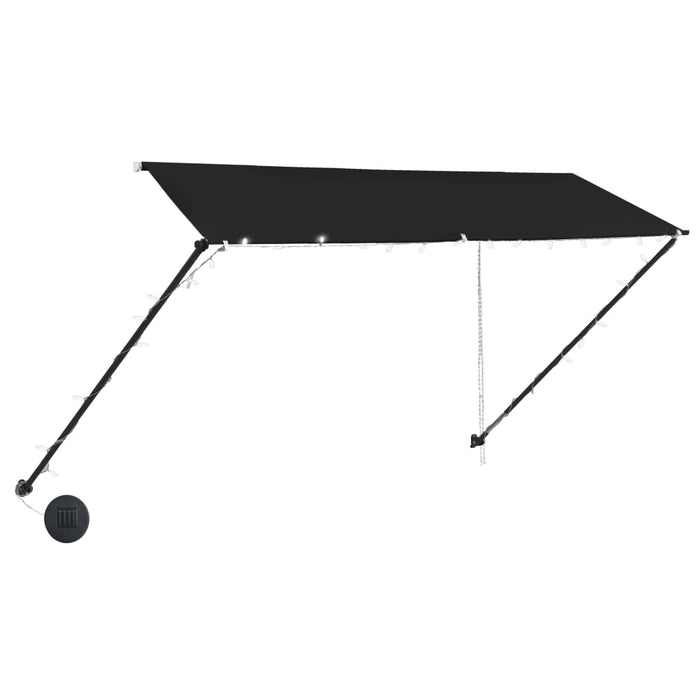 VXL Retractable Awning With Led Anthracite Gray 350X150 Cm