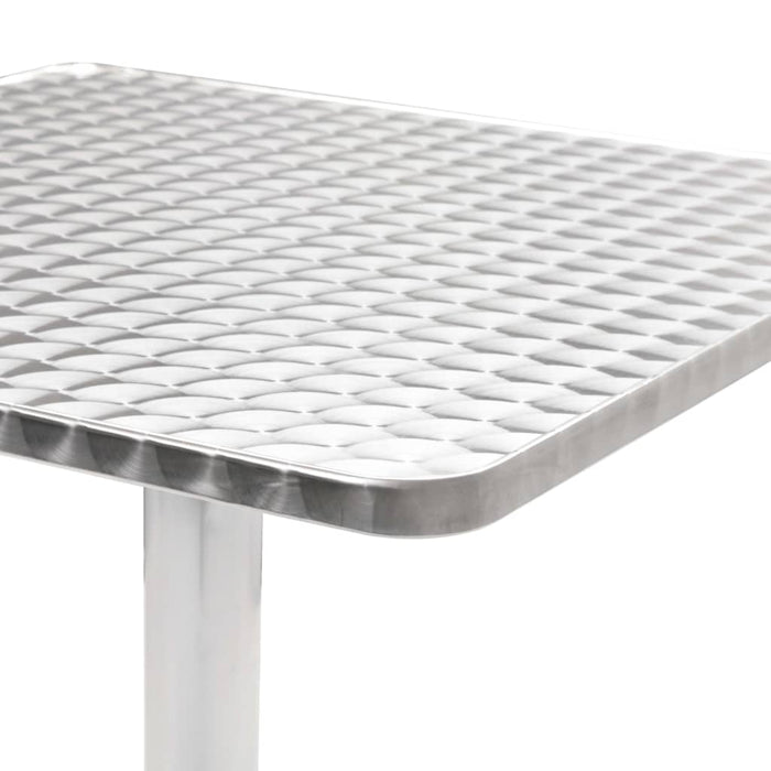 VXL Silver Aluminum Garden Table 60X60X70 Cm