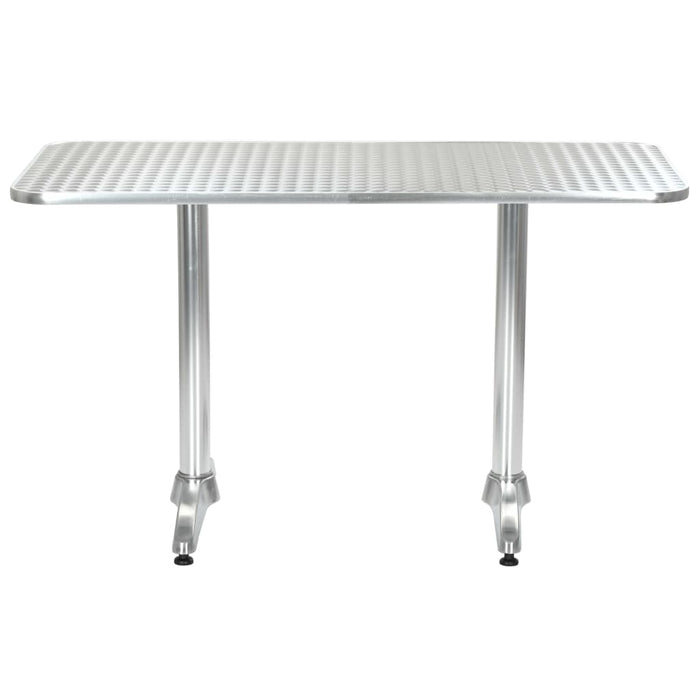 VXL Silver Aluminum Garden Table 120X60X70 Cm