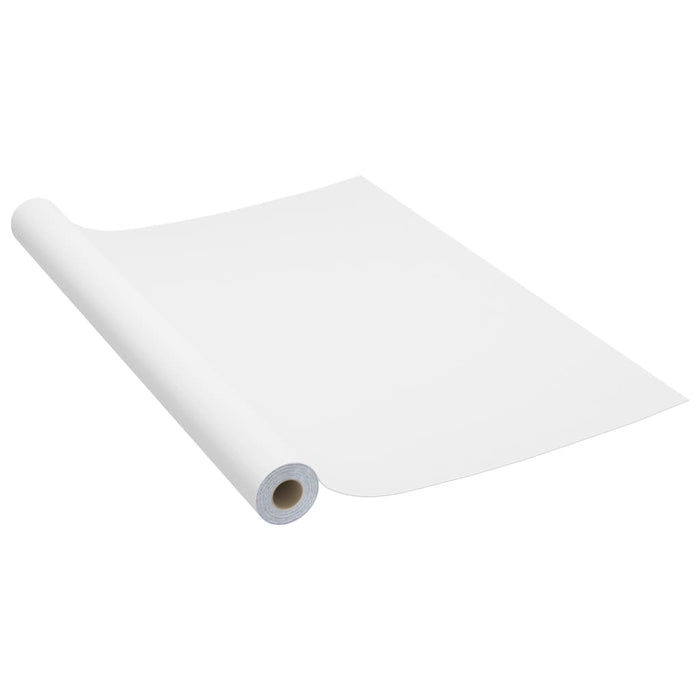 VXL White PVC furniture self-adhesive sheets 500x90 cm