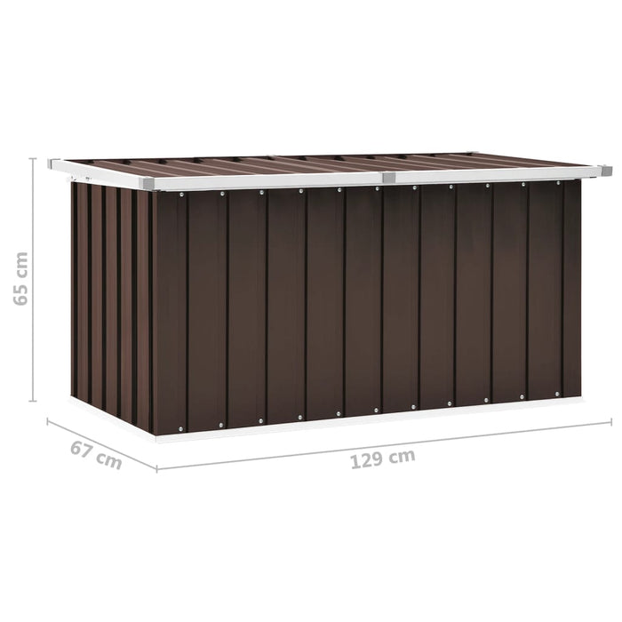 VXL Brown Garden Storage Box 129X67X65 Cm