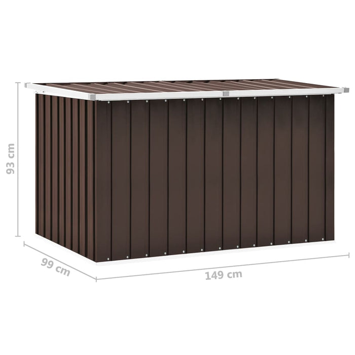 VXL Brown Garden Storage Box 149X99X93 Cm